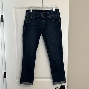 NWOT Hudson Jeans Dark Blue Ankle Cropped Denim